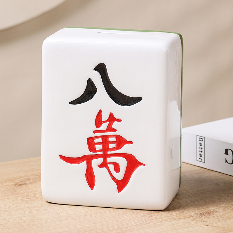 Decoraciones de cerámica para ganar dinero, joyas para atraer dinero, mahjong, escritorio de sala de estar para ganar dinero, decoraciones para el hogar