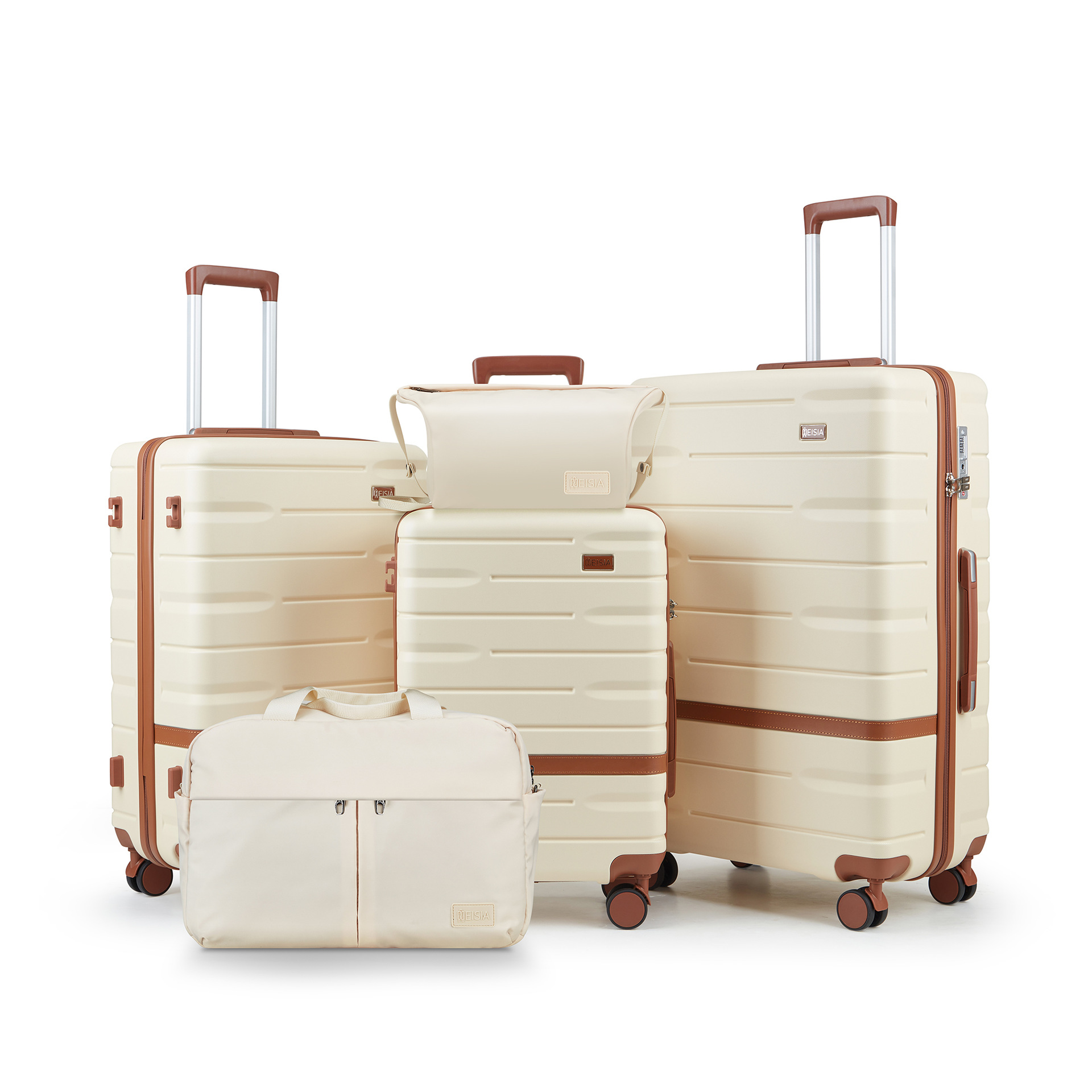 Maleta con ruedas multifuncional transfronteriza de comercio exterior, maleta de rueda universal, caja de contraseña de embarque de 20 pulgadas, equipaje de viaje de cinco piezas