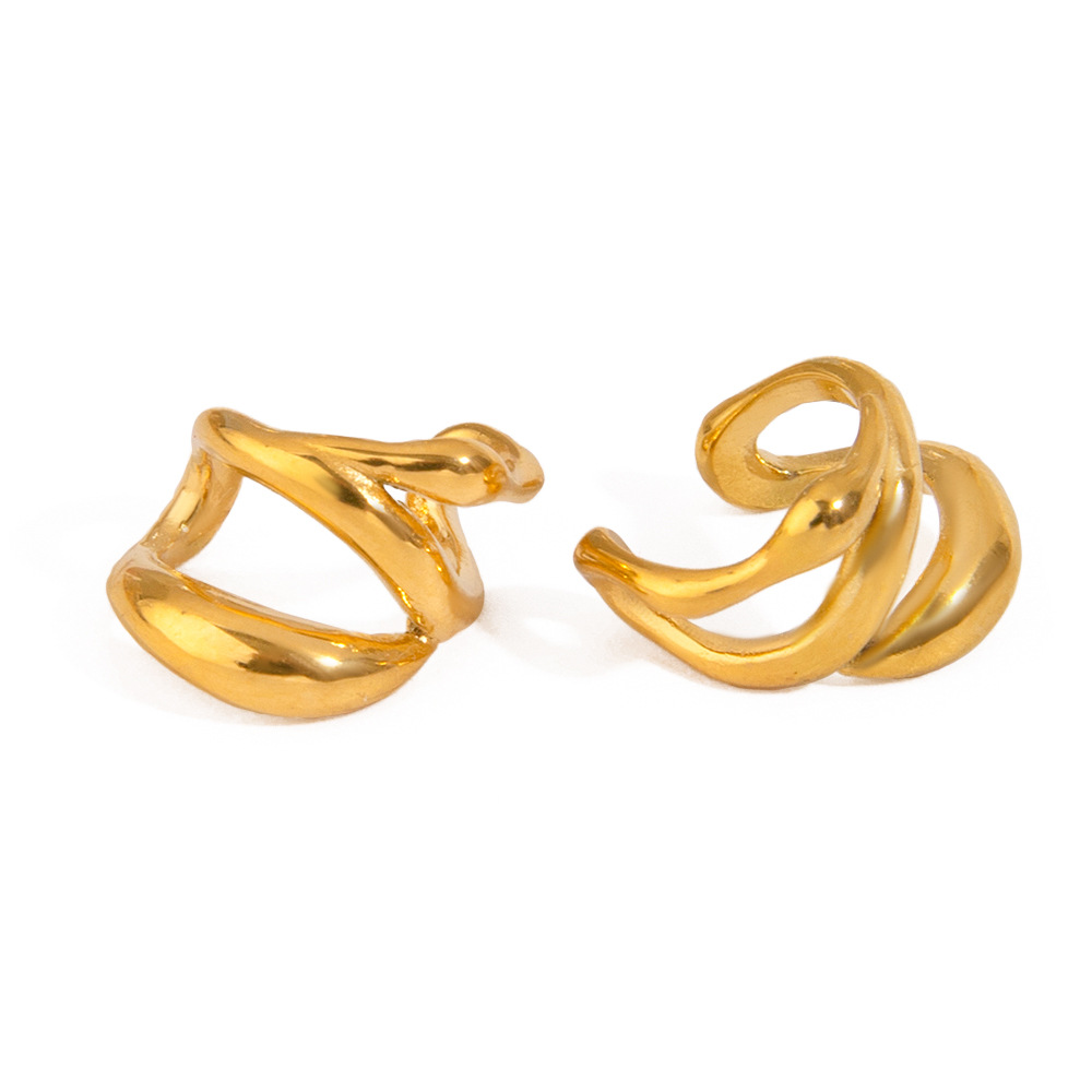 JEDING europa y americana pendientes de acero de titanio pendientes de lujo ligero de alto nivel sin agujeros pendientes de joyas de acero inoxidable transfronterizas