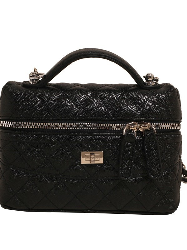 Xiaoxiangfeng bolso pequeño portátil mujer 2025 nueva moda cadena de rombos pequeño bolso cuadrado coreano bolso de mensajero simple