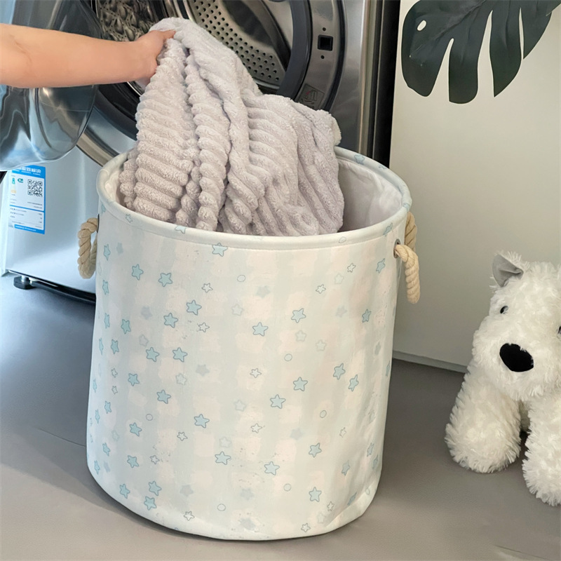 Linda canasta de ropa sucia plegable inodoro doméstico canasta de almacenamiento de ropa sucia baño dormitorio dormitorio canasta de ropa sucia grande