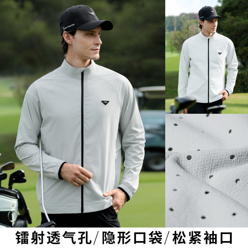 Pgm2026 Golf Clothing Men's Windbreaker Jacket Summer Stand-Up Collar Breathable Clothing Golf Sports Top Pgm2026 Golf Clothing Men's Windbreaker Jacket Summer Stand-Up Collar Breathable Clothing Golf Sports Top
