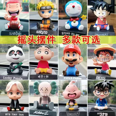 Cizgi Filmi Avtomobil Bəzəkləri, Bobblehead Kuklalar, Avtomobil Daxili Aksesuarları, Dekorativ Oyuncaqlar