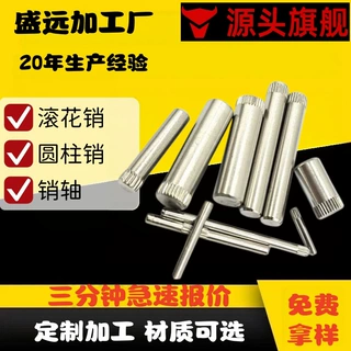 CNC加工滚花销轴不锈钢定位轴机械传动连接件防滑耐磨损五金配件