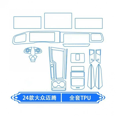 Car interior film, interior film, center console screen protector - full-interior-set