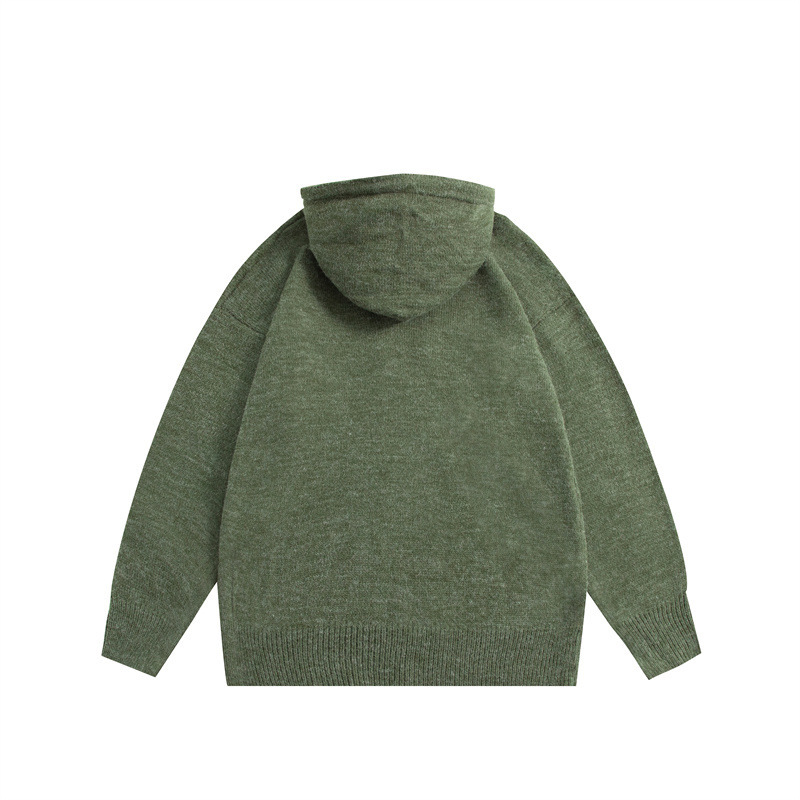 Men's Clothing Autumn Male And Female Students Neutral American Trendy Brand Jacquard Five Pointed Star Mixed Color Raw Edge Loose Sweatshirt Trend_viptrois.com