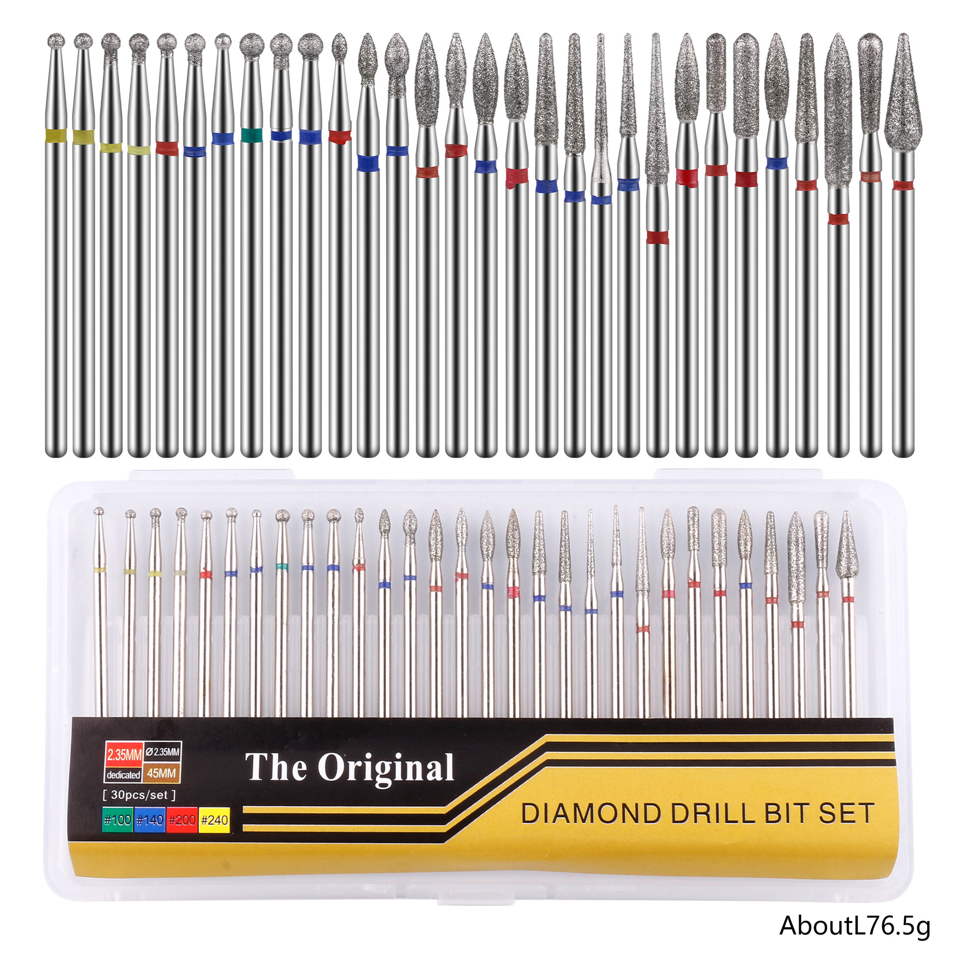 Cross-border uñas diamante molienda cabeza traje tipo A aleación de acero de tungsteno pulido cabeza herramienta 30 Unids en stock