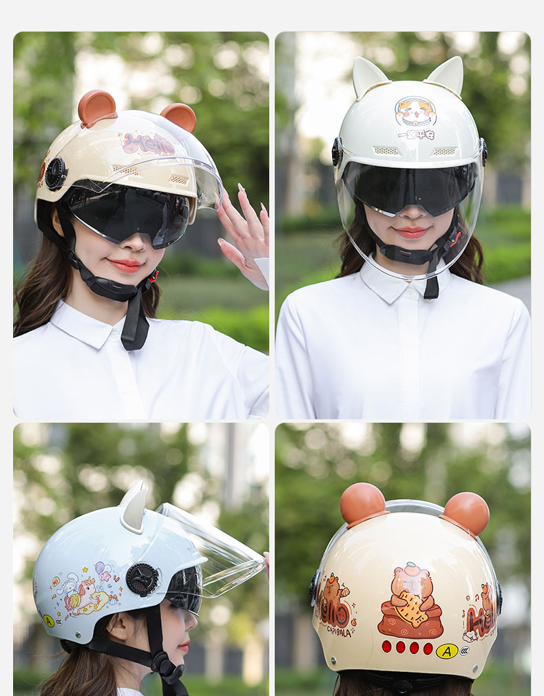 Helmet Electric Vehicle Women Men 2025 New Double Mirror Motorcycle