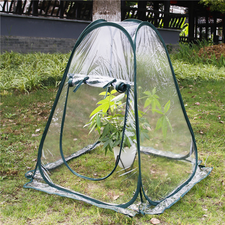 Transparent Foldable Home Gardening Greenhouse Warm Room Mini Sun Room Balcony Garden Cover Seedling Plant Protection Cover 2