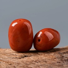 天然瓦西南红随形散珠饰品串珠火焰纹桶珠配件半成品diy手串批发