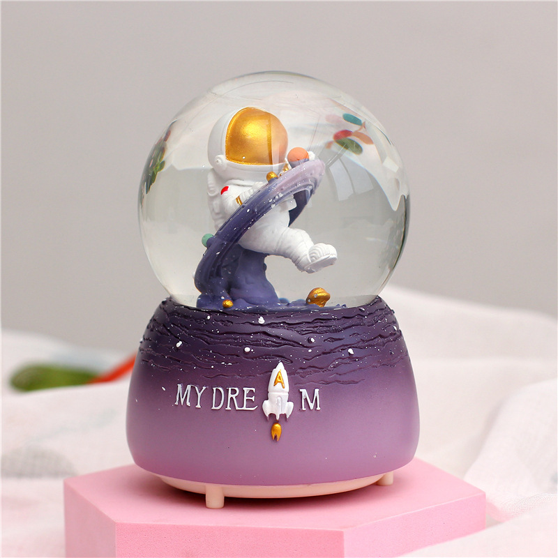 Manufacturer Chinese Valentine's Day Gift Crystal Ball Music Box Ornaments Music Box Snowflake Water Polo Gift Birthday Gift