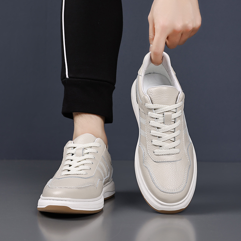 2025 nuevos zapatos casuales de cuero de piel de vaca para hombres zapatos de moda zapatos blancos zapatos de skate para hombres zapatos de hombre