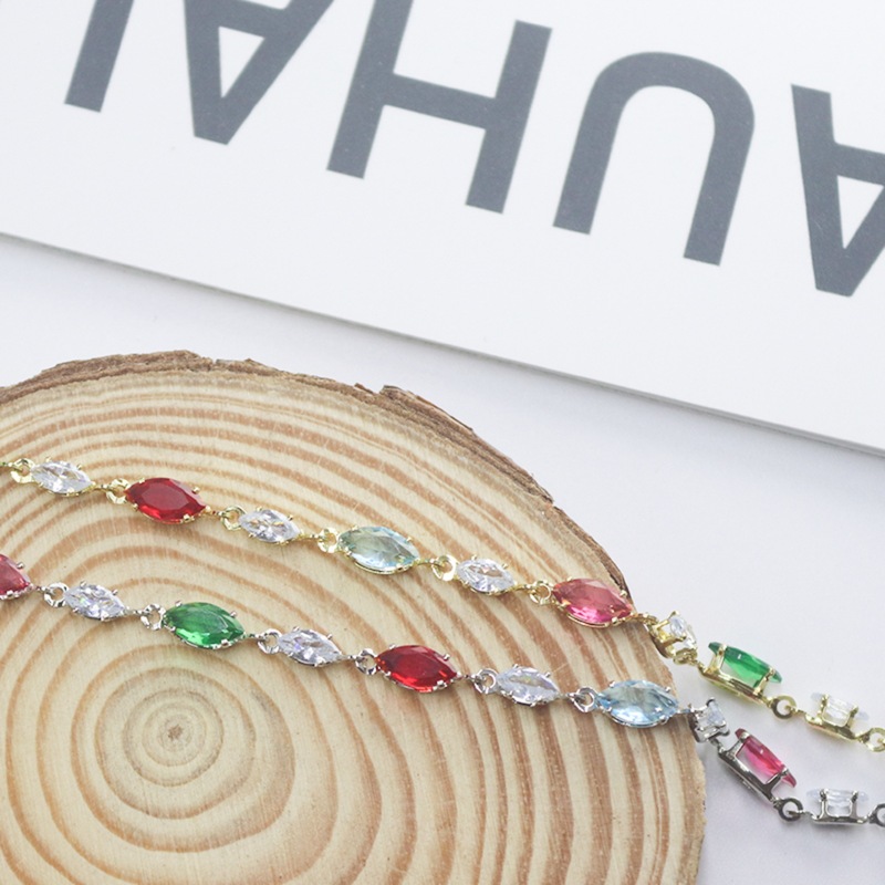 Europe and the United States hot zircon bracelet colorful water droplets zircon bracelet foreign trade zircon bracelet Yiwu small jewelry wholesale