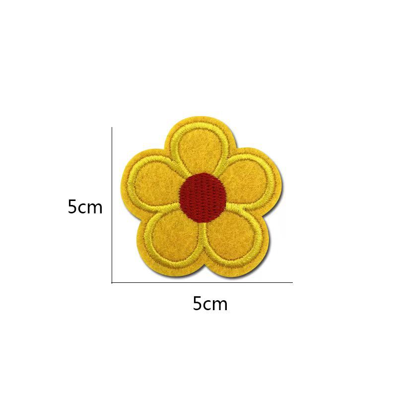 Bordado de la computadora bordado de flores pegatinas de tela ropa pantalones suéter decoración reparación subsidio flor planchado decoración parche pegatinas