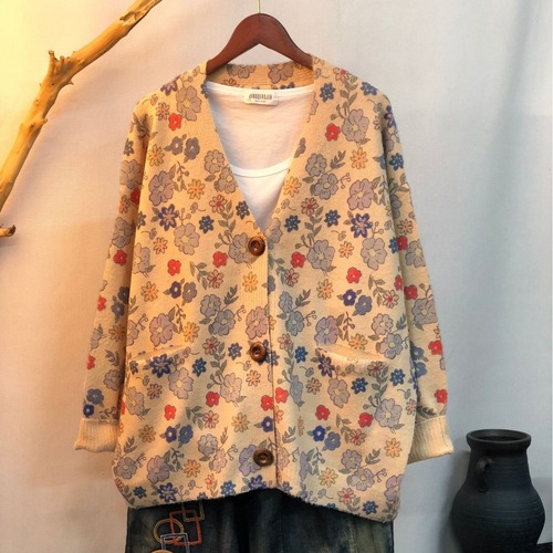 Wholesale Factory 2025 New Autumn/Winter Cute Print Fake Mink Fleece Jacket for Women Korean Style Loose Slouchy Sweater