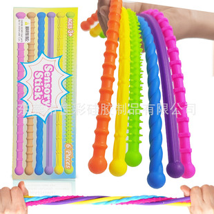 Sensory Stretchy Rope Toys 6Pcs Texture Sensory Toys Fidget Calming Travel Toys