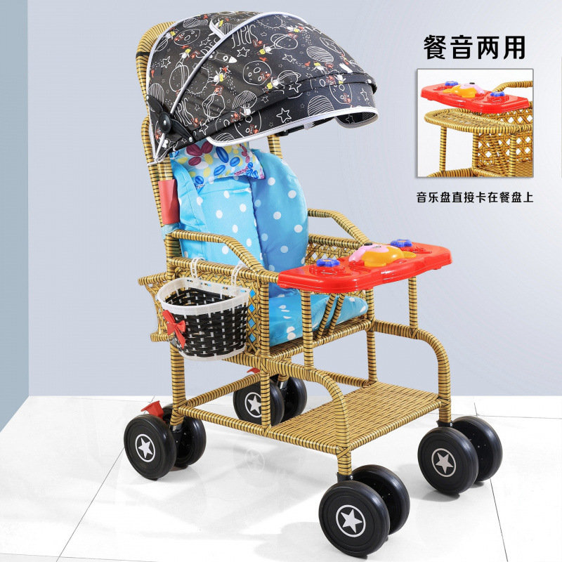 双层编餐音两用椅背可调节折叠棚垫 子送风兜带篮♜✓