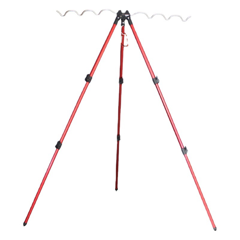 Weihe retractable sea pole bracket short tripod thickened aluminum alloy foldable fishing rod battery rack wholesale