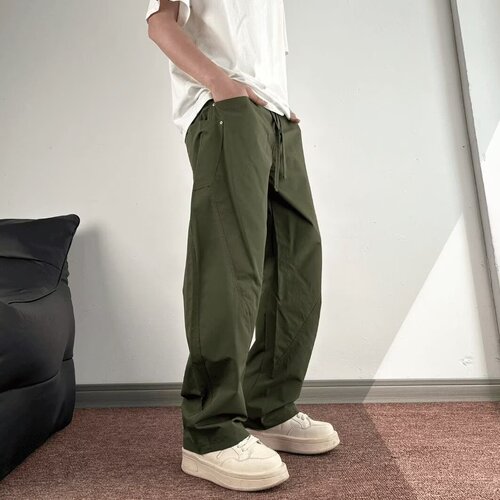 Retro quick-drying machete pants, men's summer thin American large pocket overalls, fashion brand handsome street ice pants