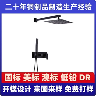 加工定制全铜暗装淋浴花洒套装冷热方形酒店浴室入墙嵌入式花洒