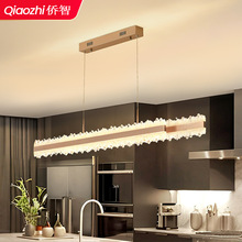 现代亚克力餐厅吊灯高级感一字轻奢吊灯吧台餐桌吊灯中山灯具新款