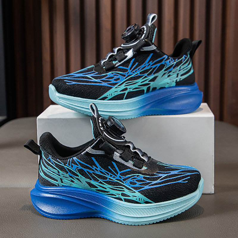 Boys' Sports Shoes, Soft-Soled Kidsren's Casual Shoes, Spring New Trendy Basketball Shoes, Lightweight and Breathable Boys' Running Shoes