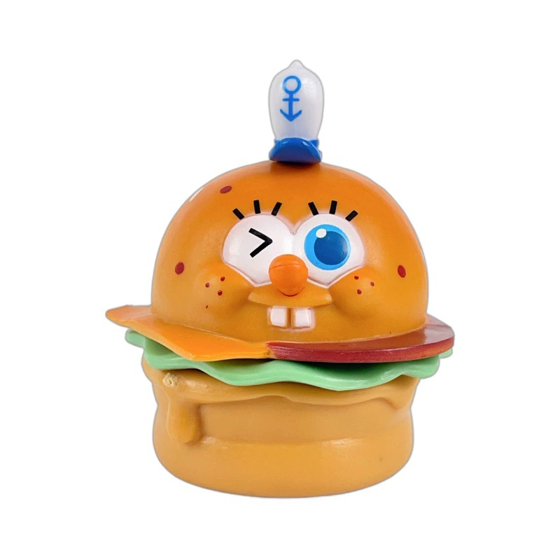 Burger Party СпонджБоб квадратные штаны Фигура Вкусный крабовый бургер мультфильм Анимационная кукла Трендовая игрушка Модель настольные декоративные украшения
