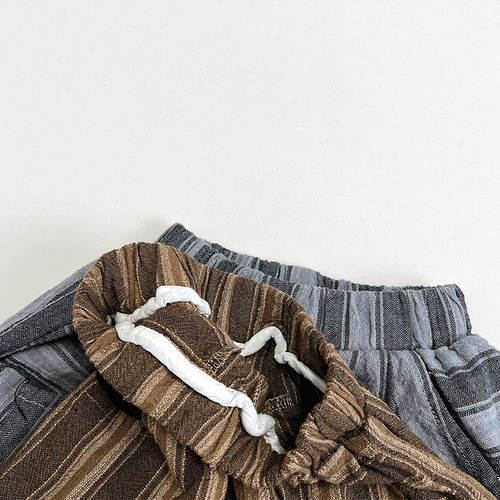 Japanese cotton leprosy ~ children's five-quarter pants summer new style Korean style forest casual pants for boys and girls children's clothing