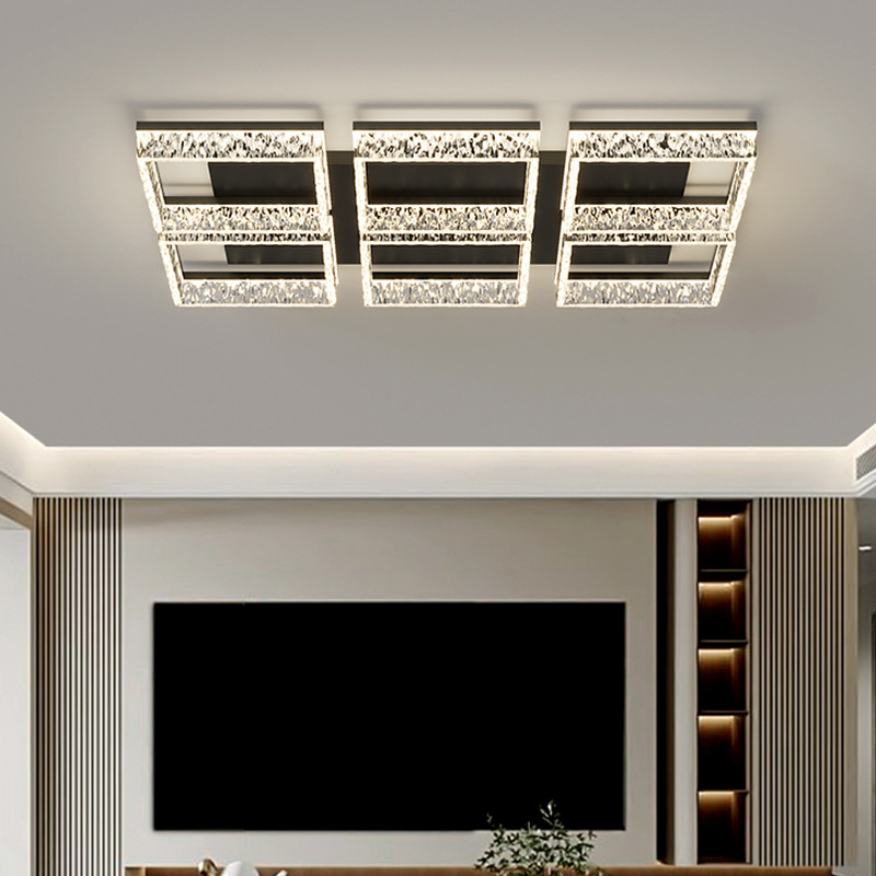 Luz de sala de estar de estilo nórdico minimalista de alto nivel 2025 lujo joven iluminación principal de vestíbulo de techo lámpara de casa completa