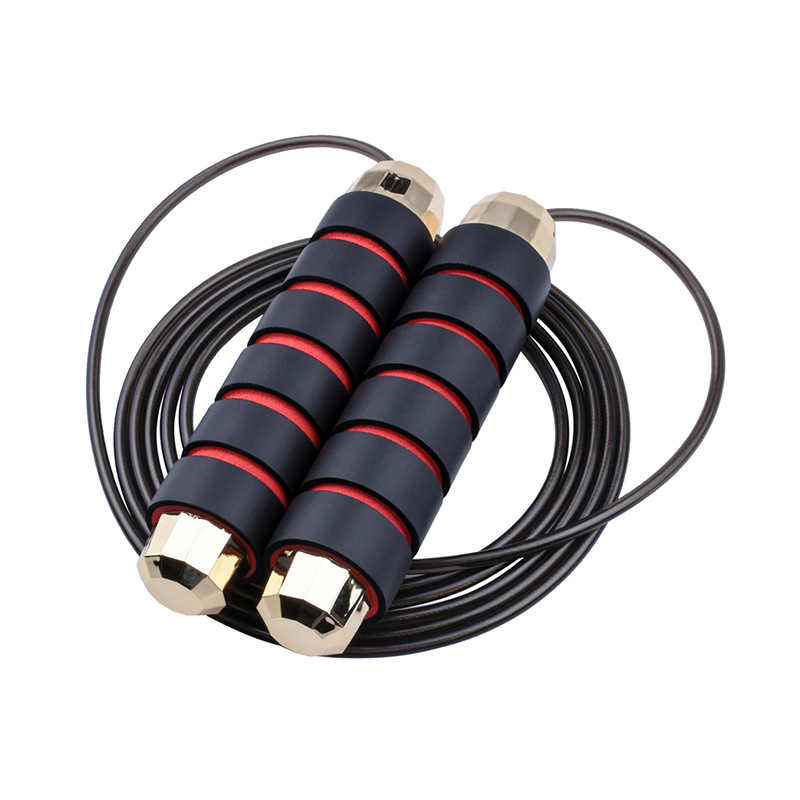 Peso saltar cuerda chapado en oro estudiante Senior High School examen de entrada aptitud entrenamiento físico adulto rodamiento especial alambre de acero saltar cuerda