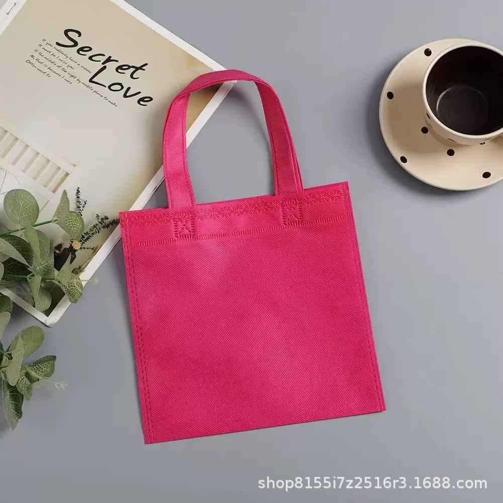 Comercio exterior transfronterizo explosión dulces no tejidos bolsas de mano de color sólido se pueden personalizar LOGO se puede enviar