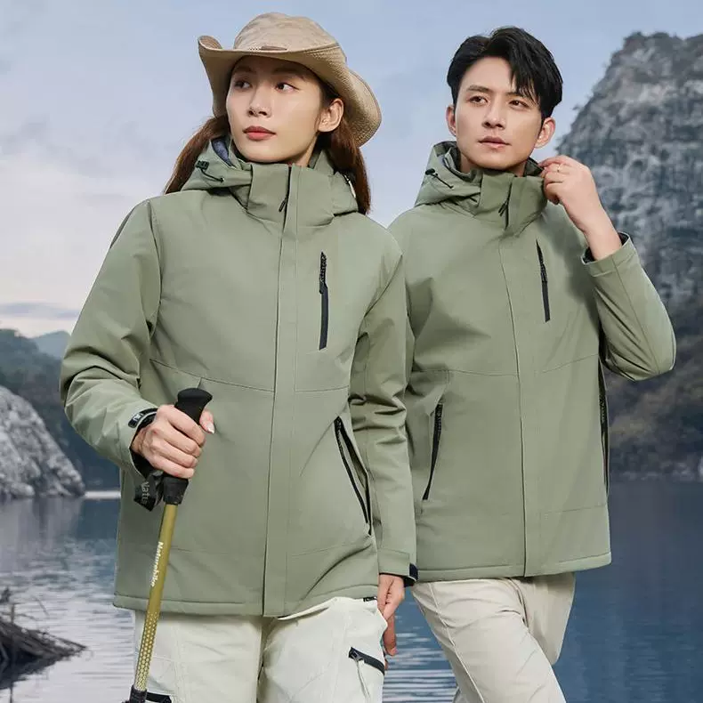 新款户外一体冲锋衣定制男女同款工作服外套防风防水广告衫印logo