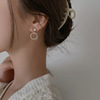 Square advanced fashionable universal earrings, 2022 collection, high-end, internet celebrity