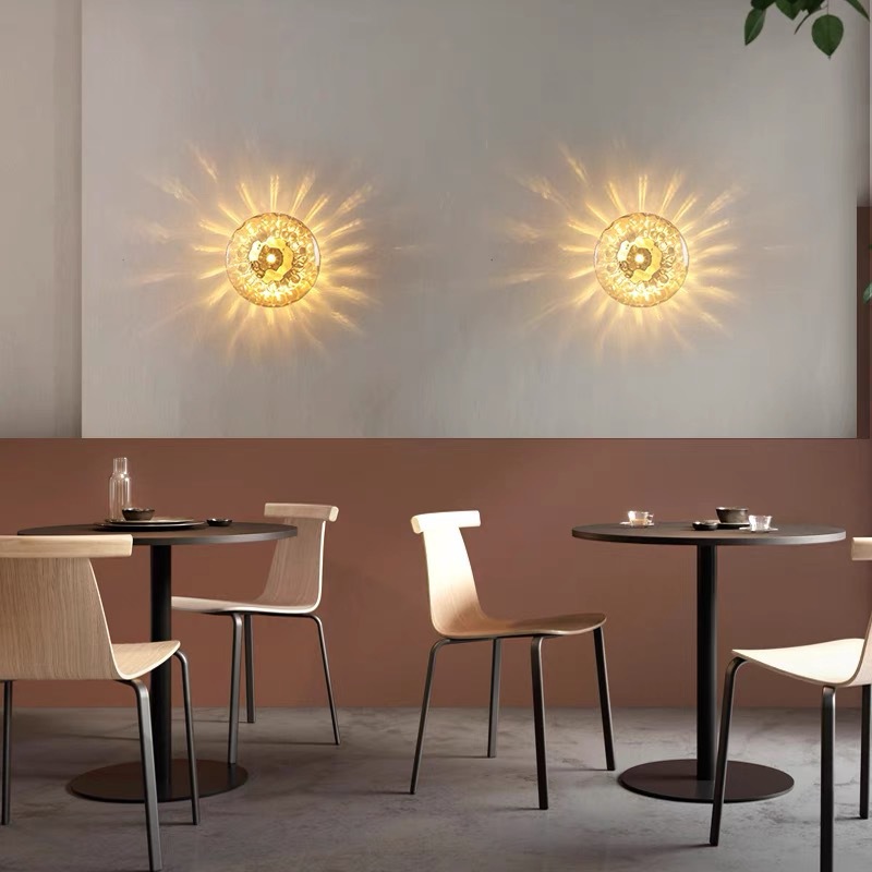 Arte moderno minimalista lámpara de pared pasillo comedor de hotel sala de estar pasillo dormitorio diseñador decoración lámpara de cabezal de cama