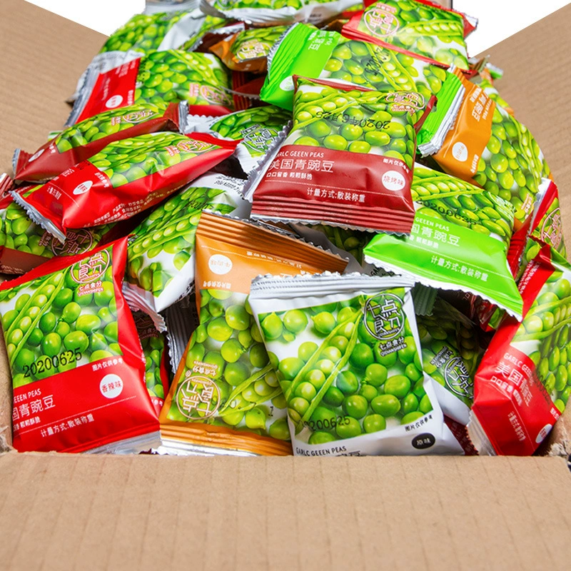 Зеленая фасоль и горох Повседневные чистые закуски знаменитостей Освежение Отдельная небольшая упаковка Острый чеснок со вкусом говядины Освежение Жареное освежение