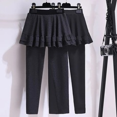 女童打底褲裙褲春秋外穿洋氣新款女孩大童韓版假兩件褲裙兒童褲子