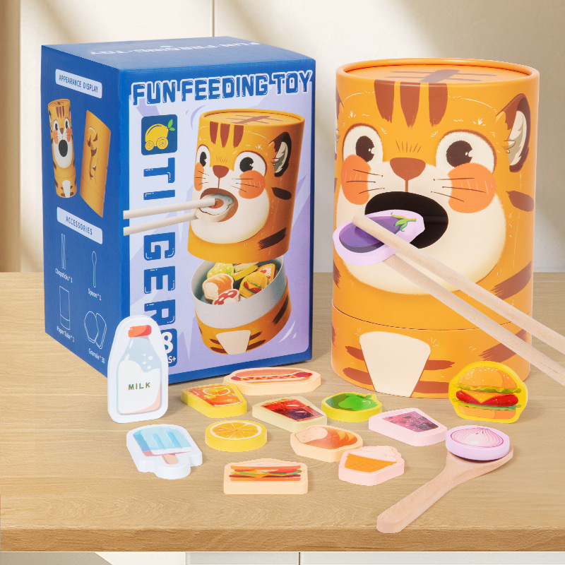 Juegos de simulación de alimentación para padres e hijos, juguetes de madera para niños pequeños, juguetes de madera para niños pequeños, juguetes de madera para niños pequeños