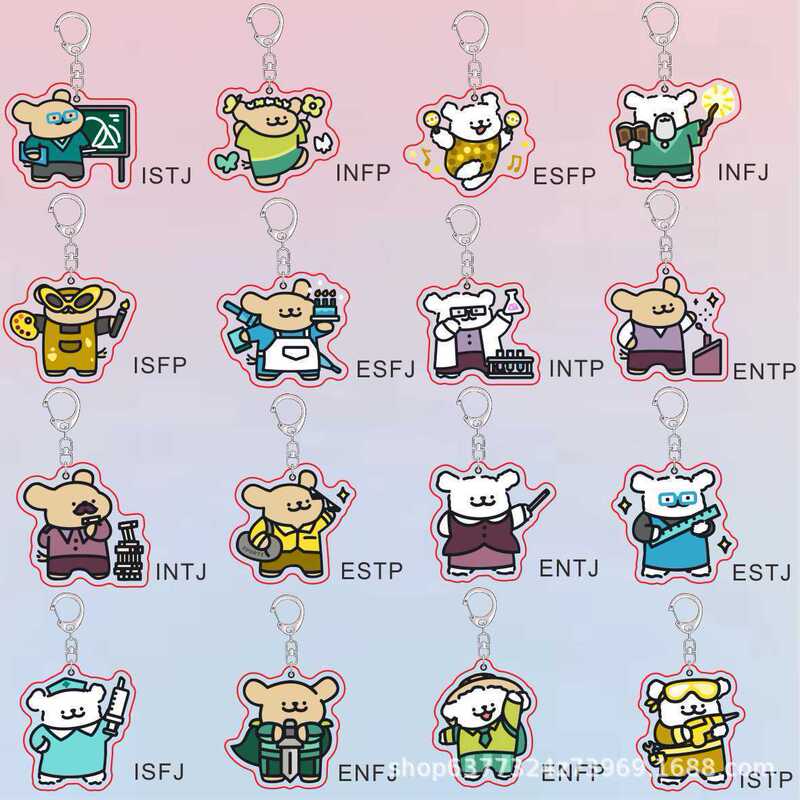 Cartoon Line Puppy MBTI Personality Marzis Acrylic Keychain Girlfriend Cute Pendant Schoolbag Couple Cartoon Line Puppy MBTI Personality Marzis Acrylic Keychain Girlfriend Cute Pendant Schoolbag Couple
