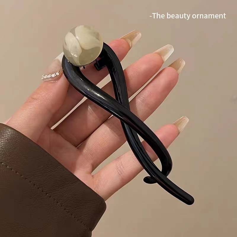 女性のための新鮮で甘い花ツイストヘアピン 2025 新しい人気の甘いヘアアクセサリー後頭部ヘアピンヘッドバンド|undefined