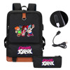 Backpack charging for traveling, pencil case, case bag, set, suitable for import, suitable for teen