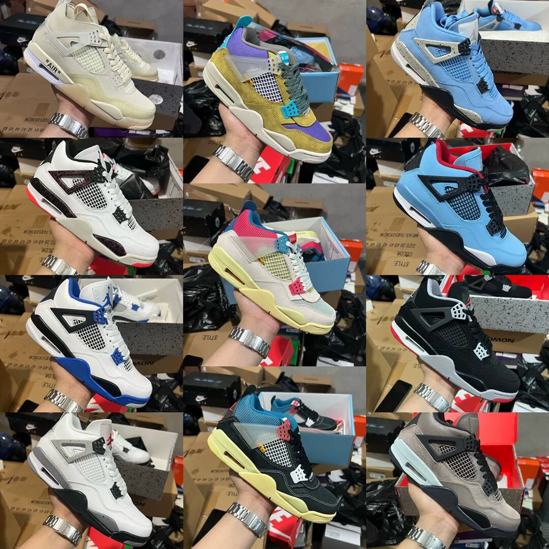 Putian aj4 спортивные баскетбольные кроссовки электрическая мама белый цемент красный и синий мандариновый утка горячая лава Париж мужская и женская пара