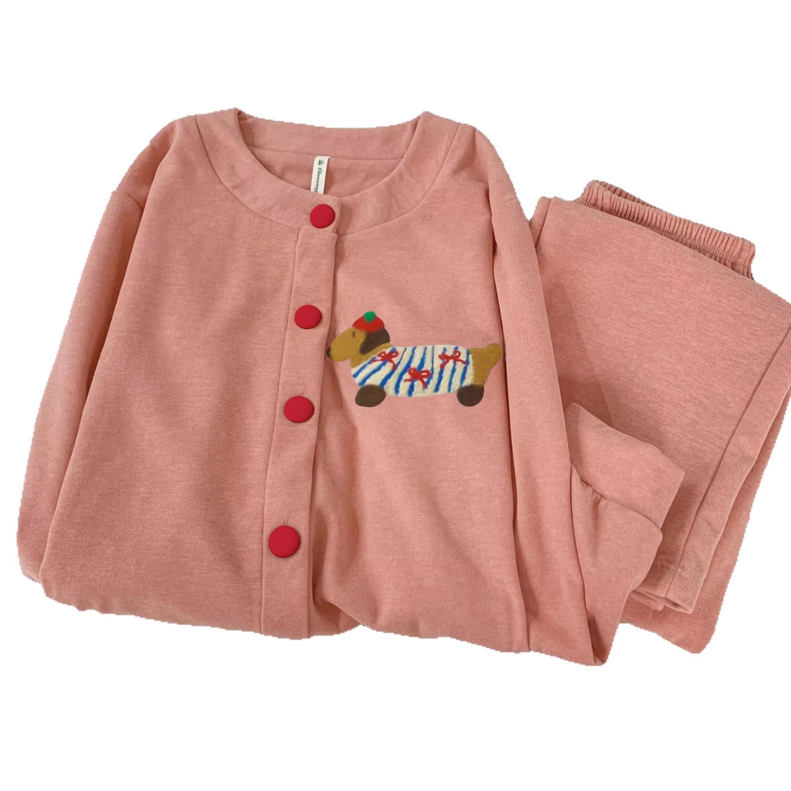 Cute fuchsia demi-season pijama
