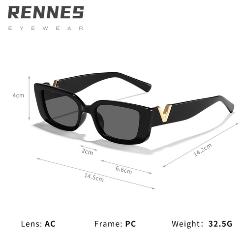 Korean Trendy Square Small Frame Sunglasses for Women, Fashion Influencer Style, Unique and Versatile Hip-Hop Sun Glasses
