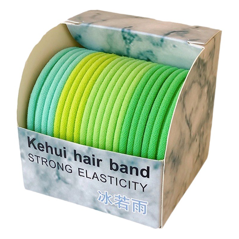 Cuerda de pelo banda de goma Nueva banda de pelo de color de gradiente de color cuerda de Pelo elástico de alta color simple no duele el pelo tocado pelo