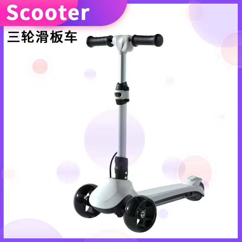 De tres ruedas eléctrico para niños blanco