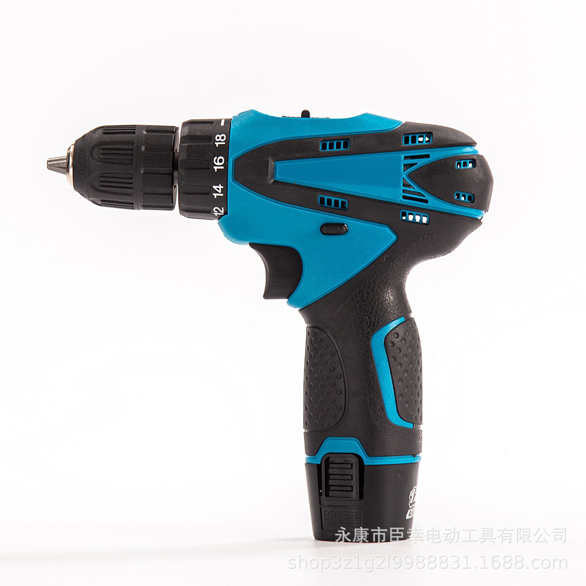 Taladro eléctrico de litio de doble velocidad estilo Makita transfronterizo de 12V destornillador de mano para el hogar destornillador eléctrico Juego de taladro de mano multifuncional