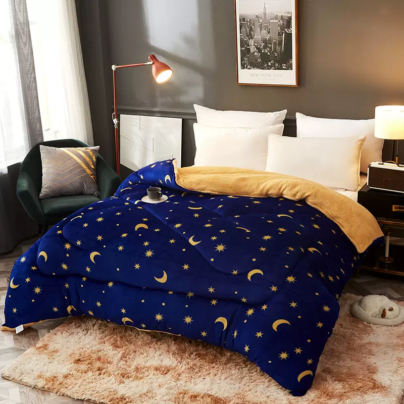 批发雪花绒冬被羊羔绒被子双面牛奶绒学生宿舍加厚保暖法莱绒被芯