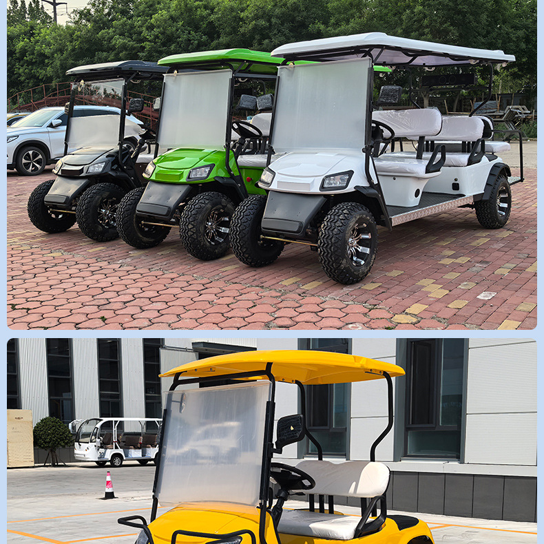 Electric Sightseeing Vehicle for Scenic Spots, Patrol and Reception Vehicle, Venue Property Patrol Shuttle Vehicle, 6-Seat Electric Golf Cart