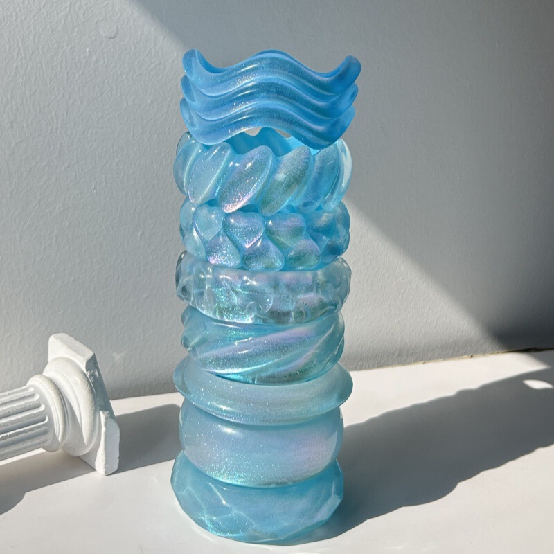 Blue Water Ripple Round Resin Bracelet Simple Geometric Opaque Glitter Resin Bracelet Blue Water Ripple Round Resin Bracelet Simple Geometric Opaque Glitter Resin Bracelet