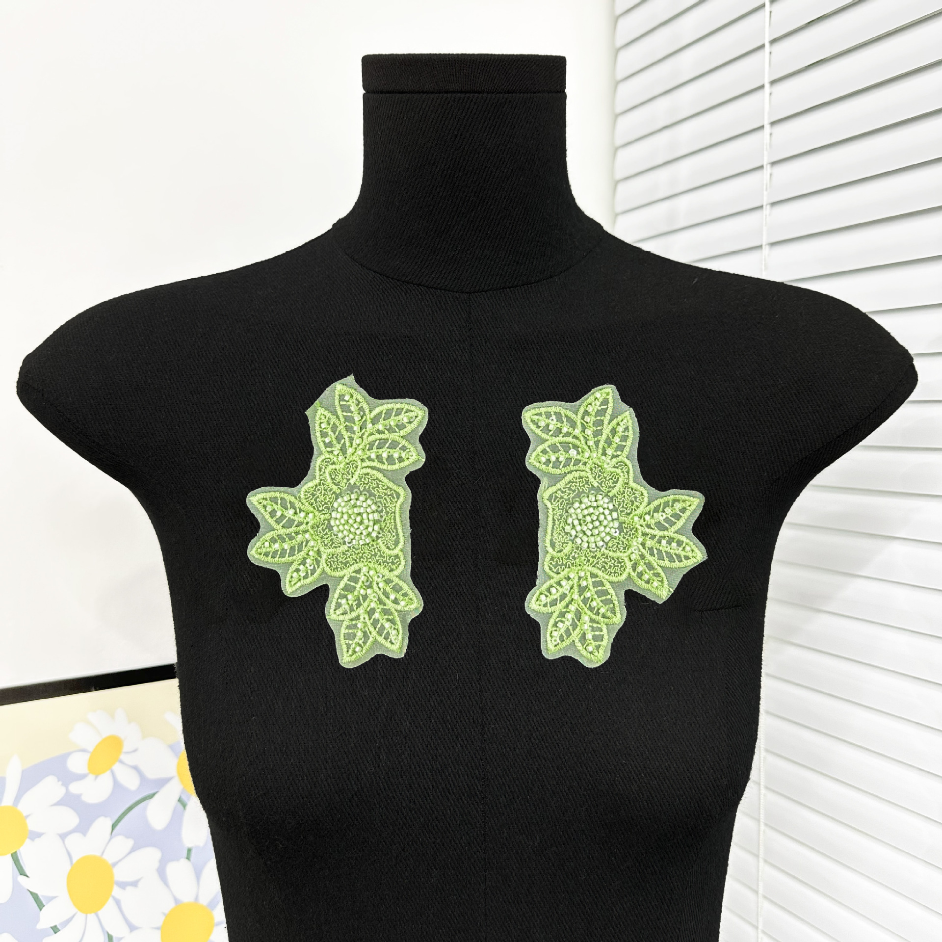 Coser bordado adhesivo de parche multicolor opcional ropa agujero reparación decoración adhesivo de malla de chiffón chaqueta